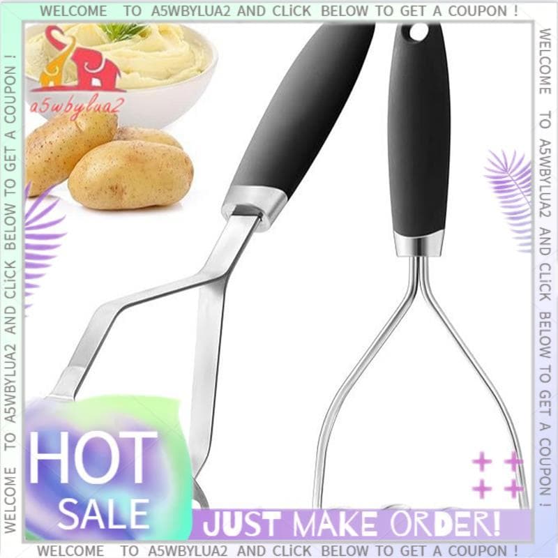 Conjunto De 2 Peças De Aço Inoxidável Para Espremedor De Batatas , Incluindo Alça De Silicone Purê Vegetais , Frutas , A