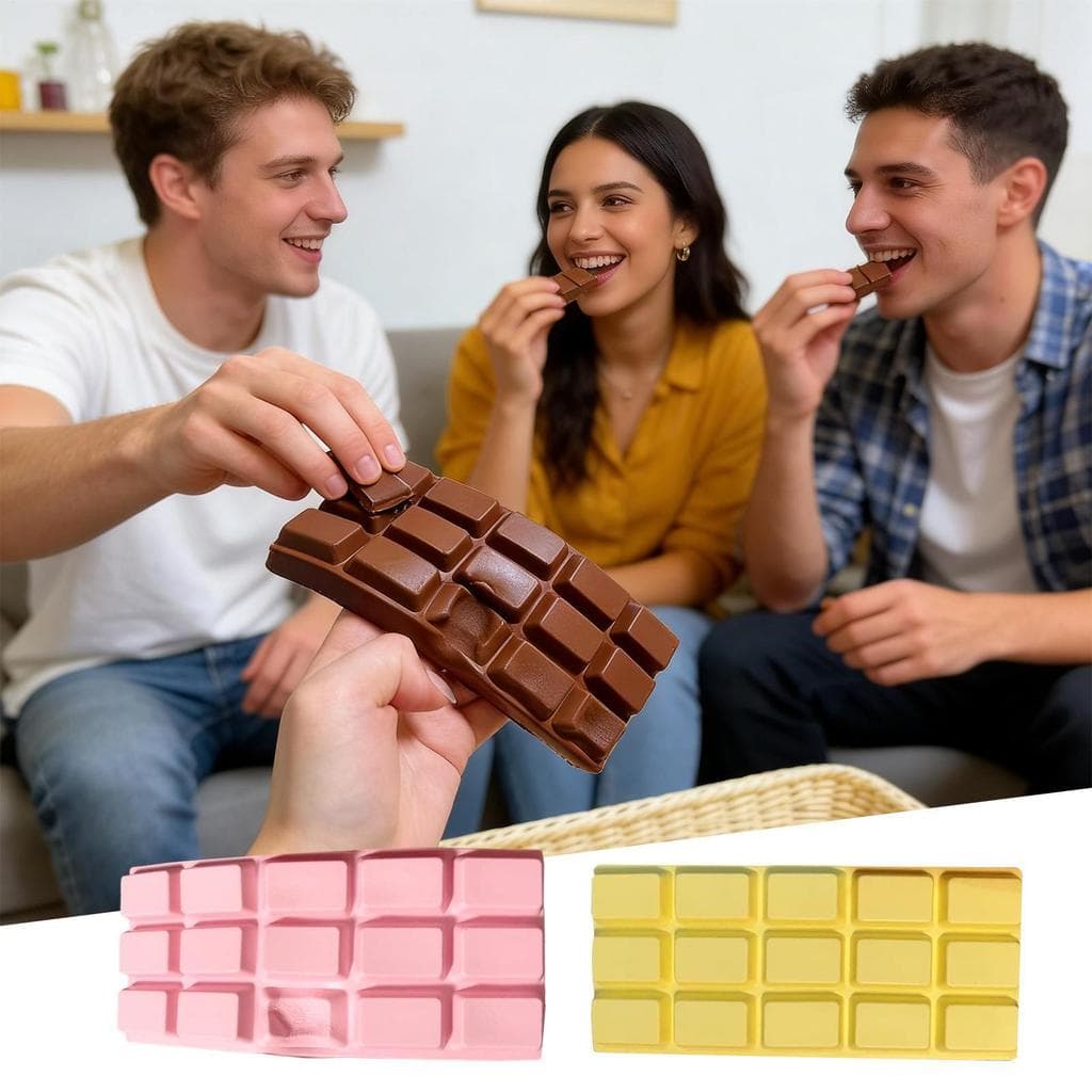Barra De Chocolate De Recuperação Lenta Mole Realista Squeeze Brinquedo Para Adultos Escritório Casa Mesa Foco aopoimy