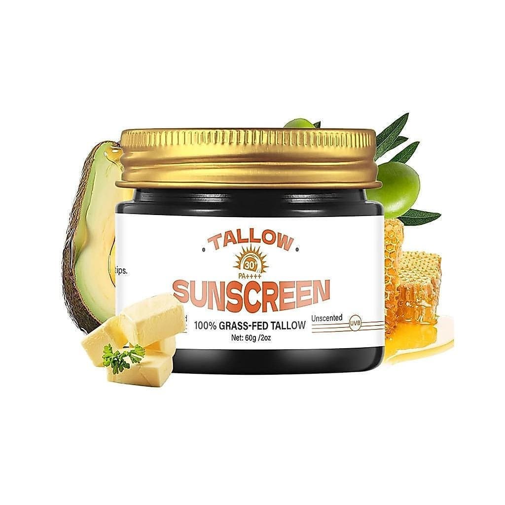 Protetor Solar de Sebo de Carne Bovina SPF 30, Protetor Solar Suave de Carne Bovina Alimentada a Pasto, Adequado para Ro