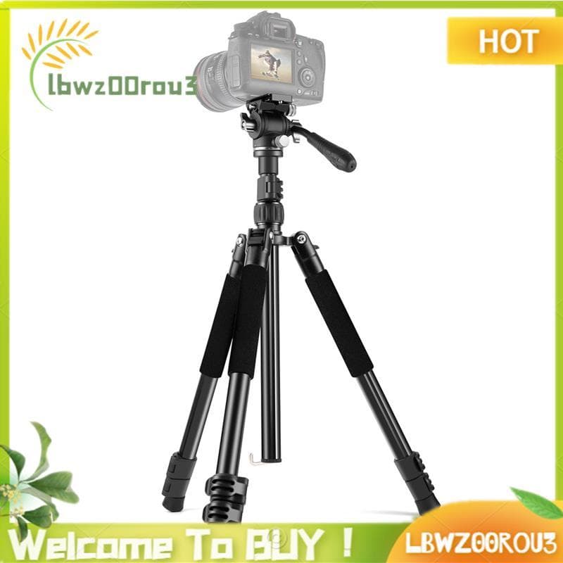 Tripé De Vídeo Profissional Dobrável Reverso , Descanso De 160 Cm Com Cabeça De Arrasto Fluida , Projetor , Webcam , Lun