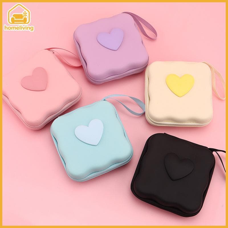 HomeLiving Portátil Cabo Maleta Coração Nó Design Adorável Saco De Armazenamento Para De Viagem Earbud Acessórios USB Es