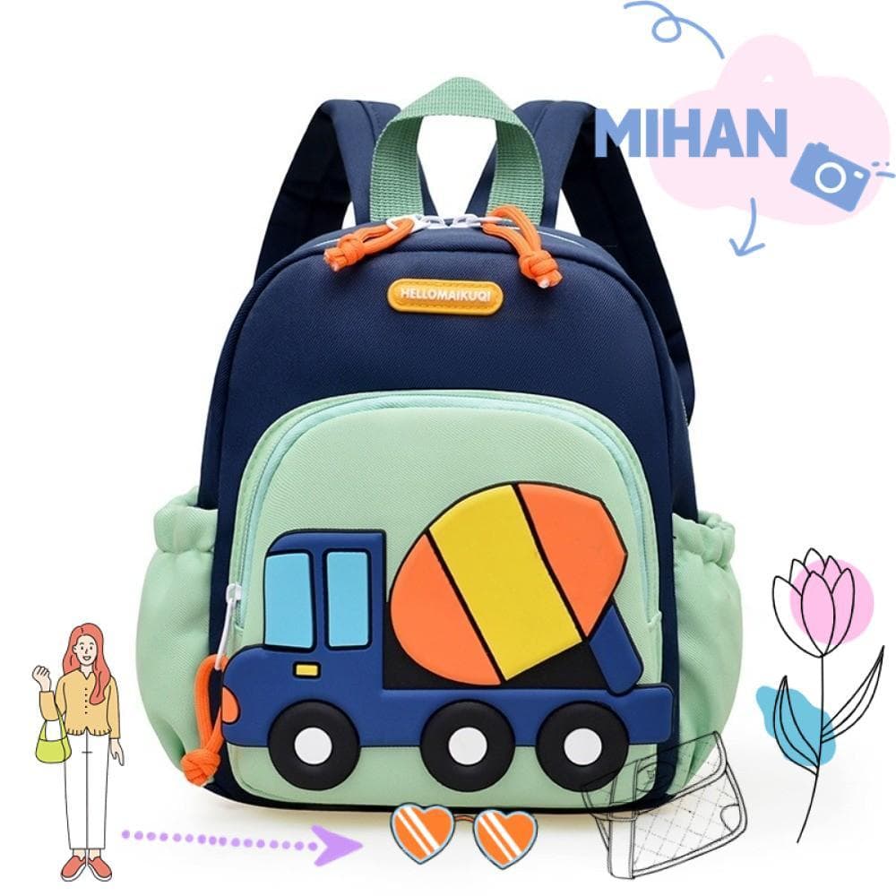 MH-BEAUTY Bolsa De Ombro Infantil , Mochila Respirável Para Carro De Desenho Animado , Escolar Leve E Versátil