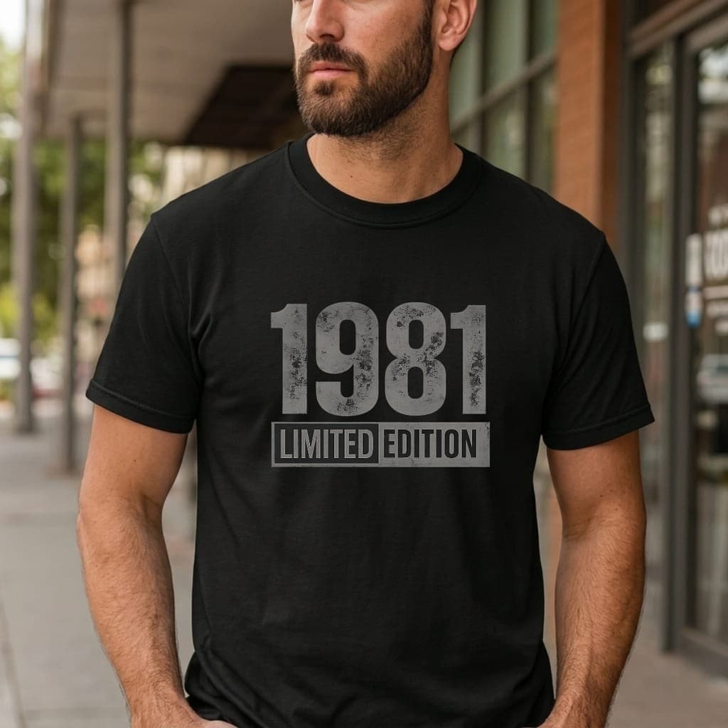 Camiseta Blusa Unissex 100% Algodão Camisa 1981 Edição Limitada Conforto e Estilo Envio Rapido