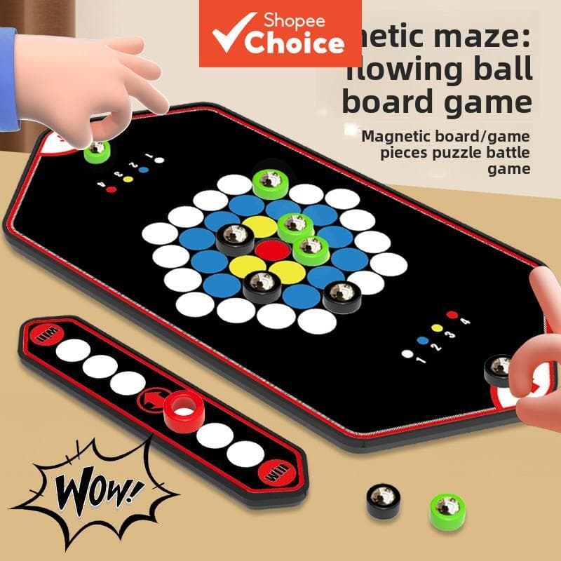 Jogo de tabuleiro Quliu Ball, jogo de batalha magnética, adereços interativos de entretenimento e lazer, jogo de batalha