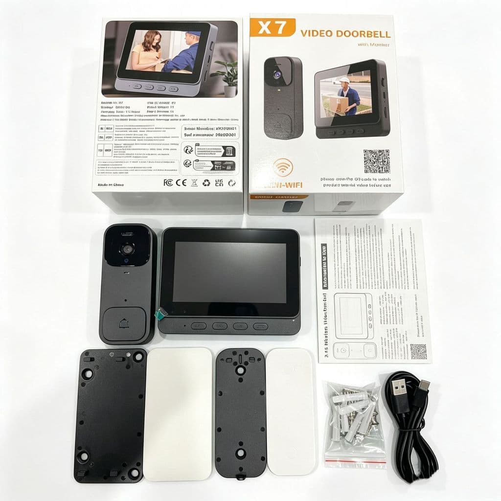 Cross-Border X23 14cm tela interna campainha de vídeo sem fio 2.4G livre WiFi monitoramento doméstico campainha atacado