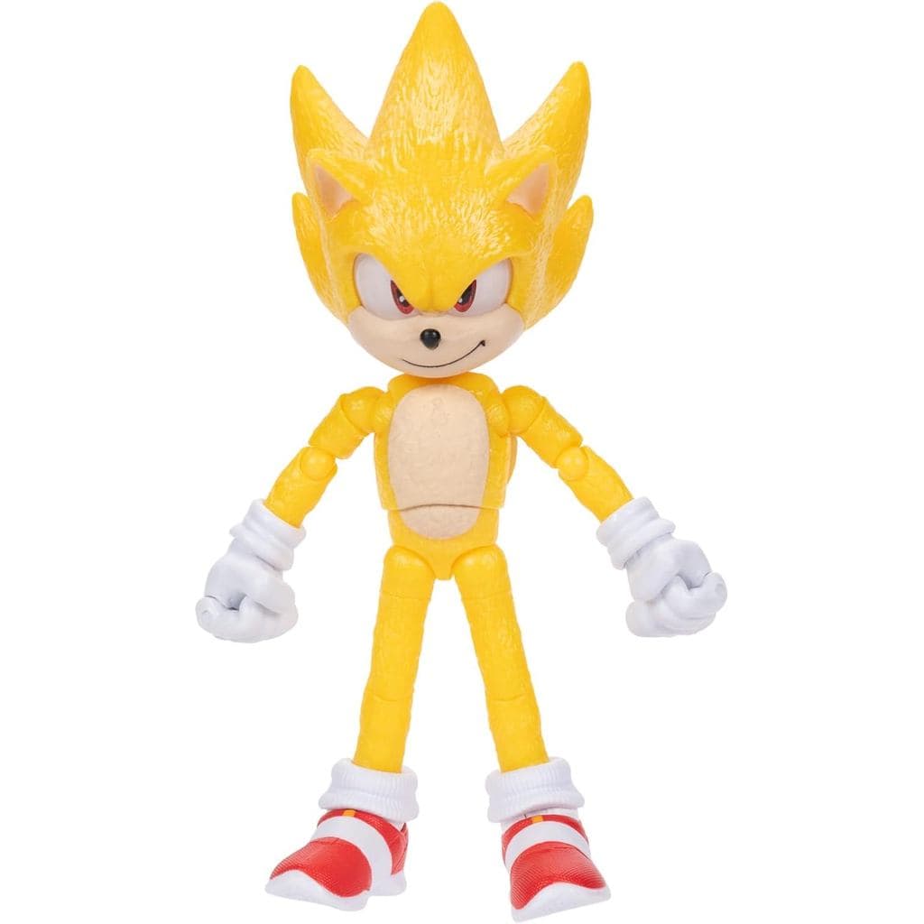 Figuras de Ação do Filme Sonic The Hedgehog 3 - Figura de Colecionador Super Sonic The Hedgehog de 5 Polegadas, Altament