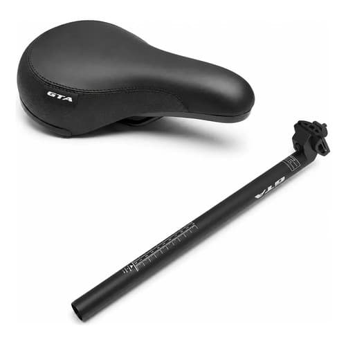Banco Selim Bicicleta Gta Dirt Jump Ddk + Canote 27.2mm Gta Preto