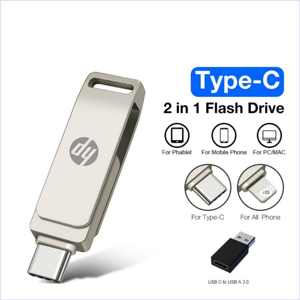 Unidade Flash OTG 3 Em 1 De 2 Tb À Prova D'água De Alta Velocidade Para iphone android Tipo c