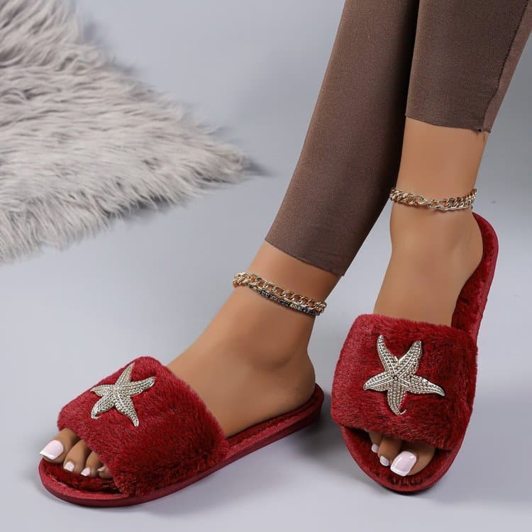 Chinelos femininos, chinelos peludos, peludos, sapatos deslizantes, chinelos, sapatos baixos, sapatos unissex, sapatos c
