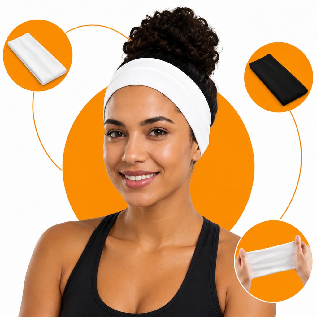 Faixas De Cabelo Penteados E Esportes Com Preto Branco e Colorido Headband