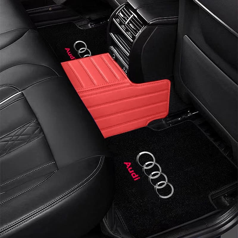 4 Peças de Tapetes para Carro para Audi A3 A4 A5 A6 A8 Q3 Q5 Q7, em Flanela, Sem Odor, Antiderrapantes, Impermeáveis, Re