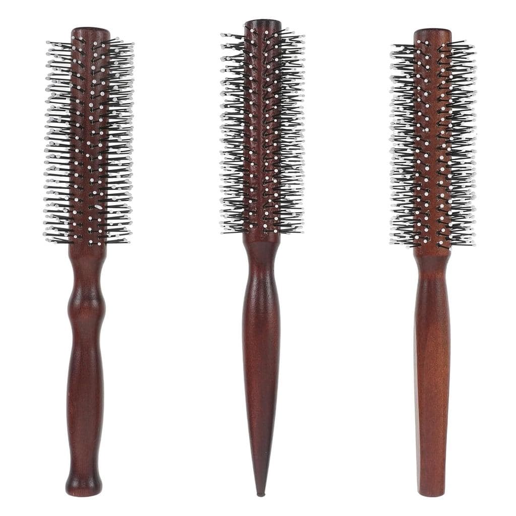 Conjunto de 3 escovas redondas para ondulação Beaupretty, escova de nylon para secador de cabelo com cabo, para ondular