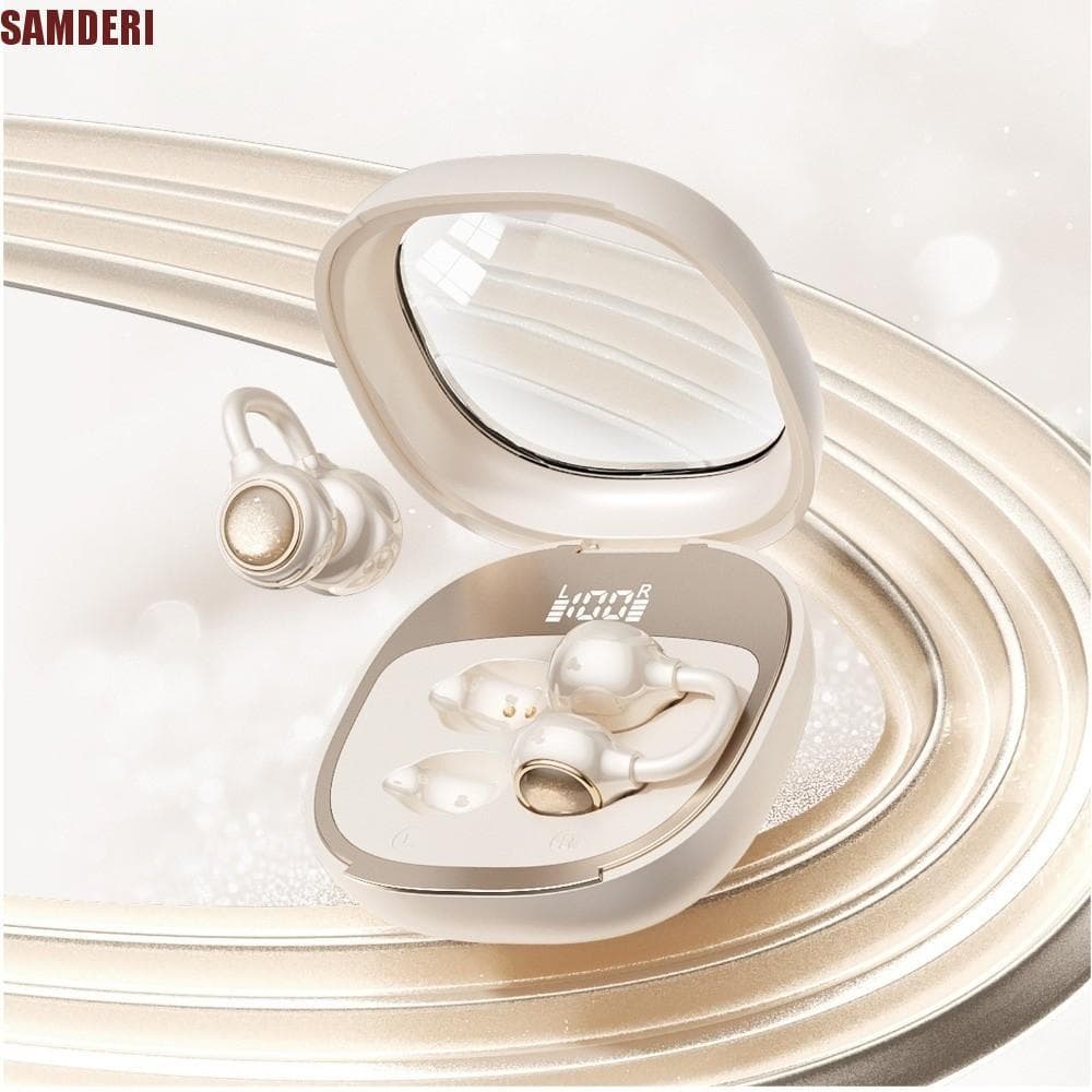 Fones De Ouvido Sem Fio SAMDERI , Intra-Auriculares Bluetooth De Baixa Latência , Fone Confortável Com Clipe