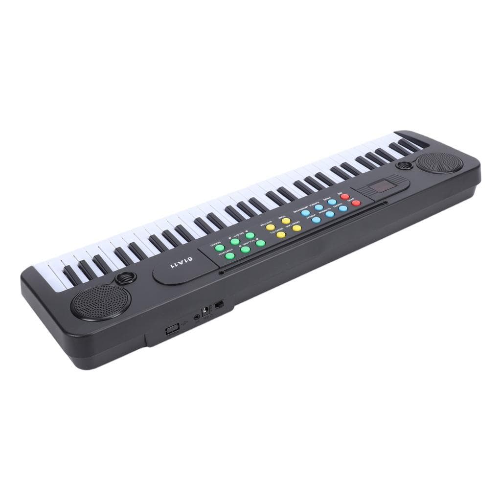 POENVFPO 61 Teclas Teclado Eletrônico Piano 200 Tons Ritmos Digital Portátil Para Iniciantes Com Metrônomo Modo Duplo