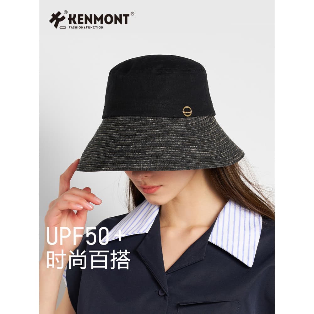 Kenmont Carmont Casual balde chapéu feminino verão novo estilo à prova de ultravioleta chapéu de sol dobrável portátil b