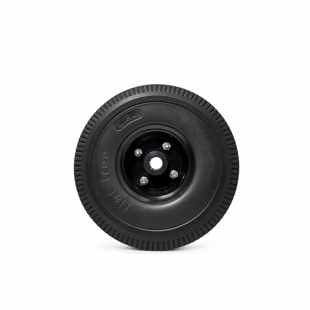 Roda completa com Pneu Maciço 4.10/3.50-4 Com Rolamento Rolete Carga até 130 Kg