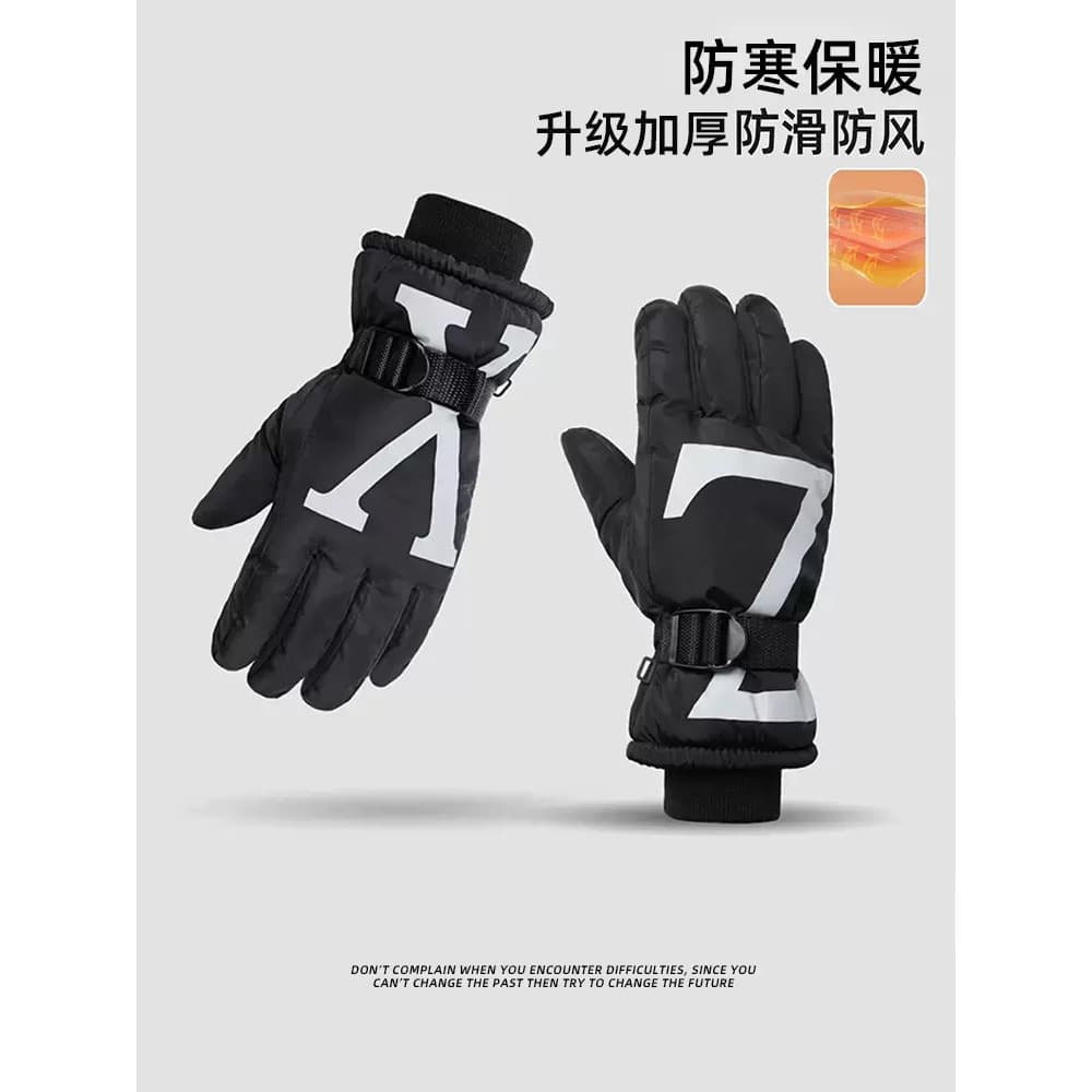 Anti-deslizamento à prova de frio luvas masculinas inverno outono inverno ciclismo ciclismo à prova de vento quente inve