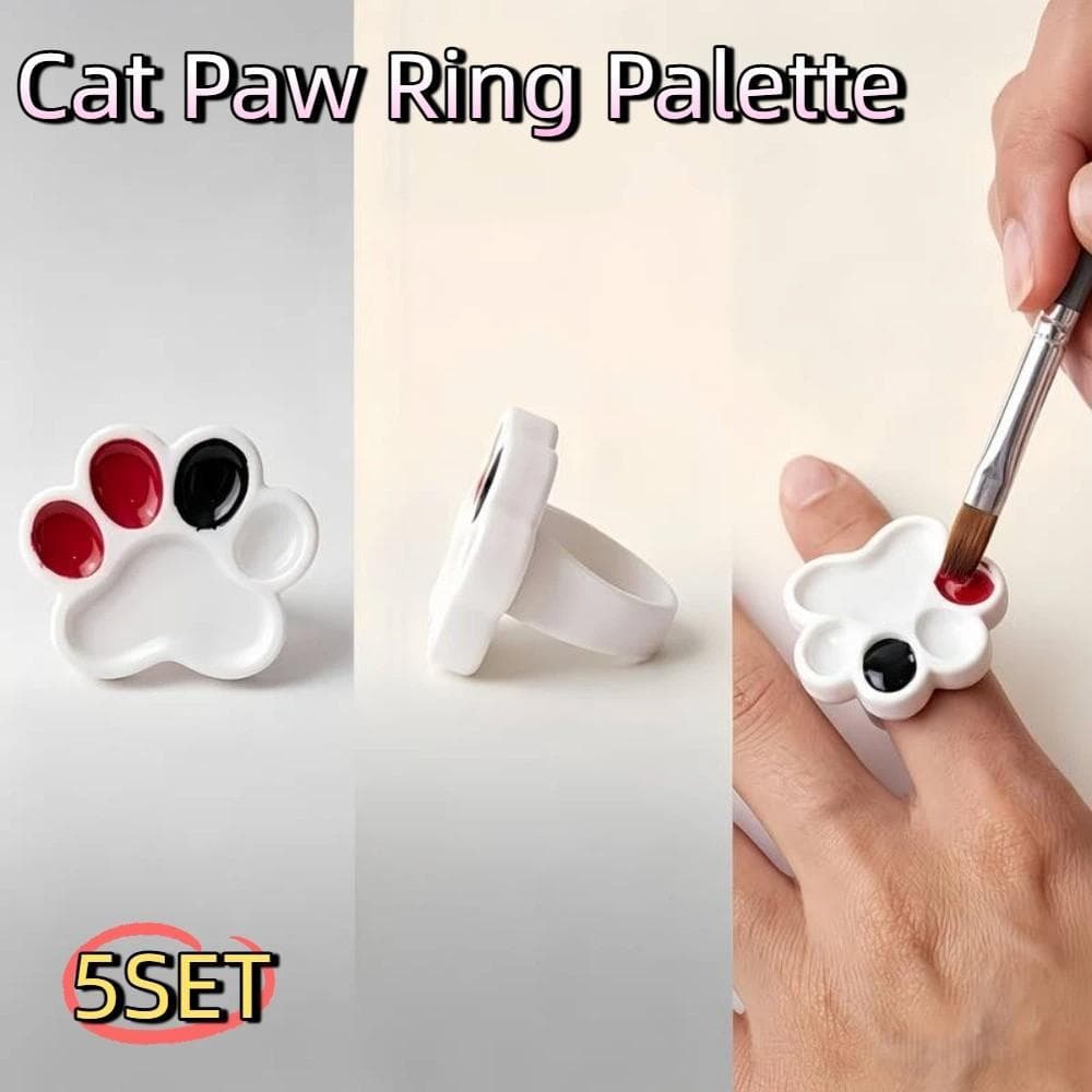 Paleta De Anel De Gato TEVO , Pintura Bonito De Plástico , Bandeja Acrílica Removível Portátil