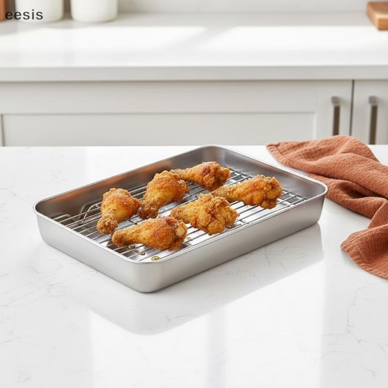 Bandeja De Cozimento De Aço Inoxidável eesis E Conjunto Ra De Resfriamento Removível Forno Não Sti Seguro Para Churrasco