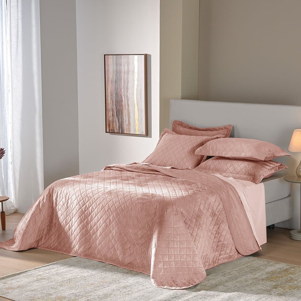 Kit Colcha Queen com 2 Porta Travesseiro Velvet Appel Home