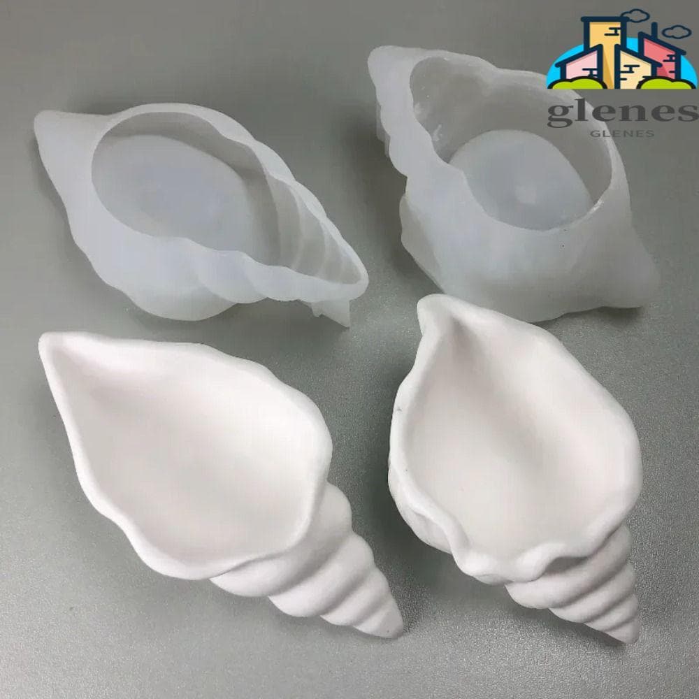 Moldes De Silicone De Concha GLENES , Resina Artesanais De Caixa De Armazenamento , Molde De Vela De Mar De Concreto 3D