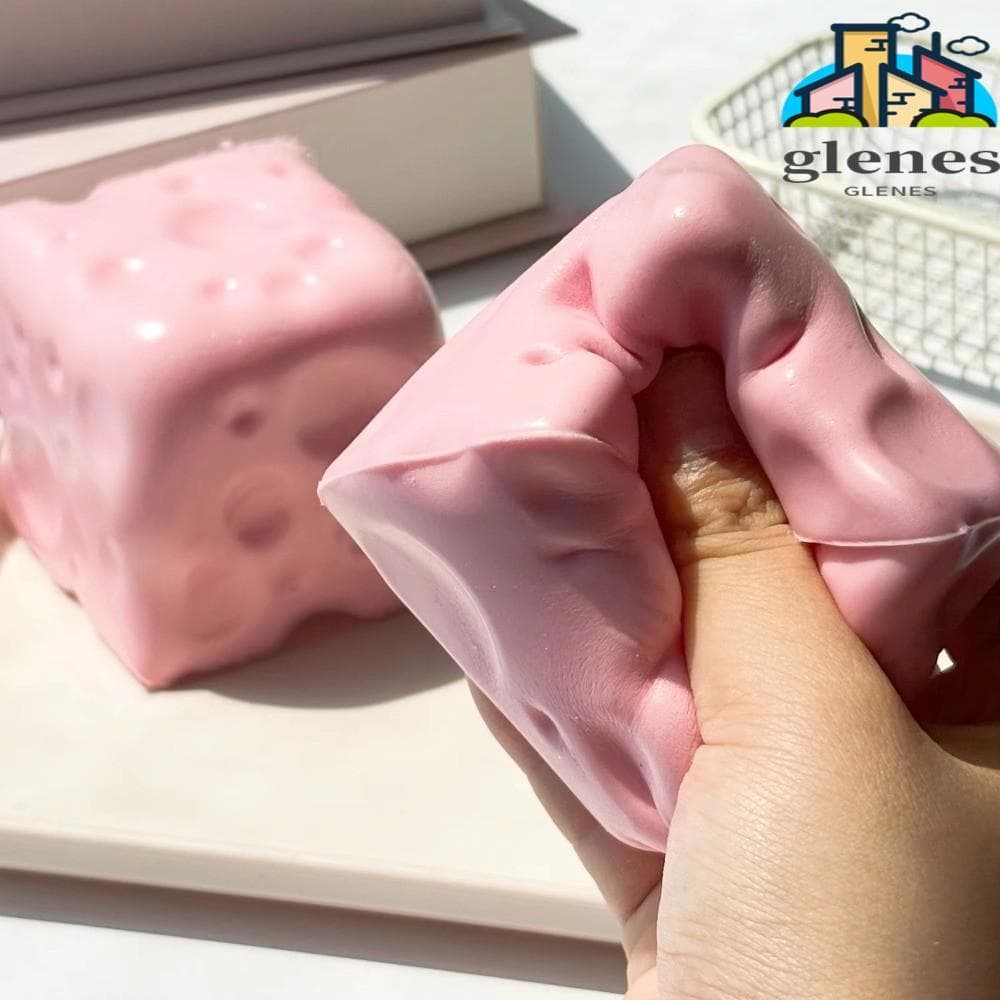 Cubo Espremido De Queijo GLENES , Brinquedo Mole Para Alívio De Ansiedade De 6 Cm Elástico Super Macio De Recuperação Le