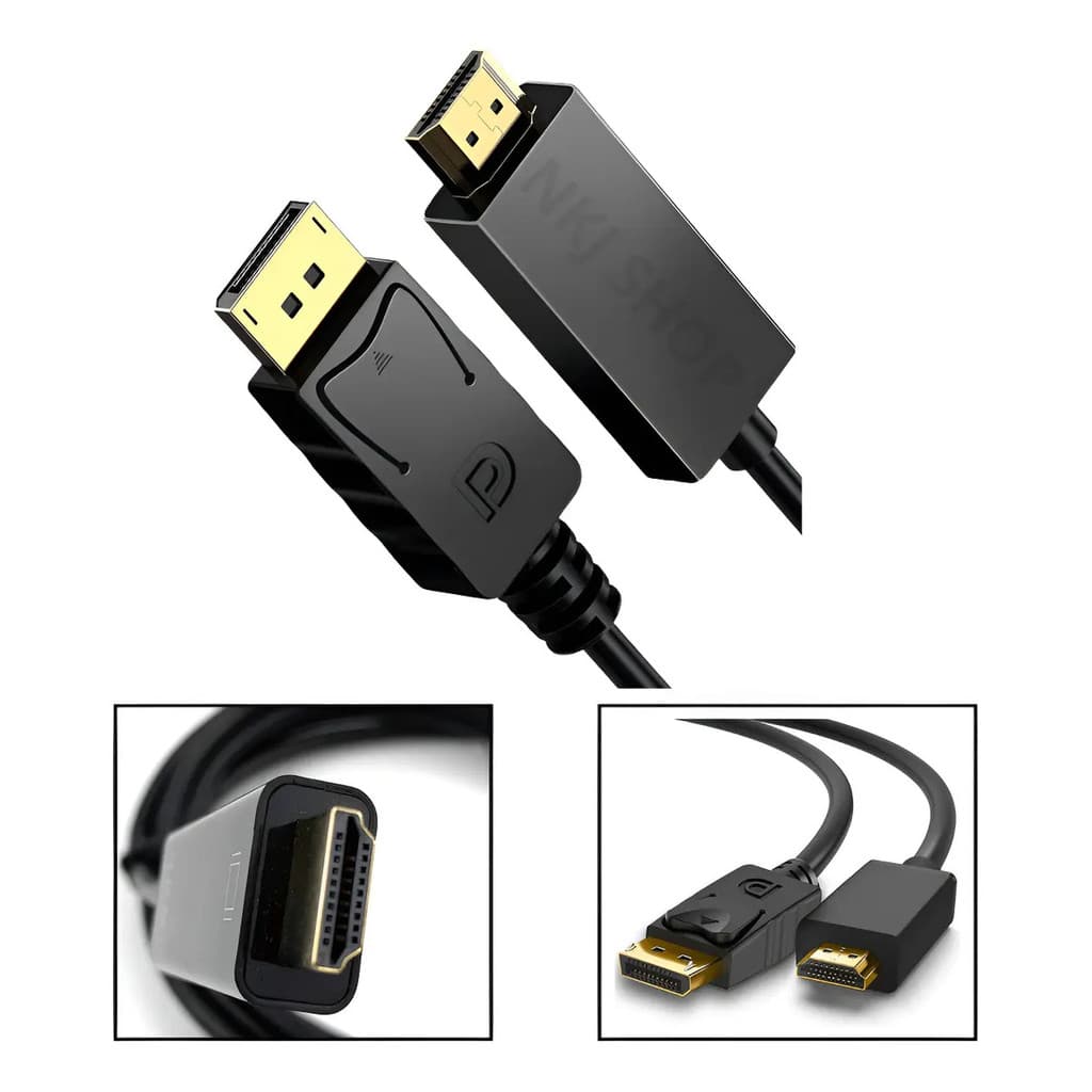 Cabo Displayport Para Hdmi Full Hd 1080p Plug And Play 1,80m