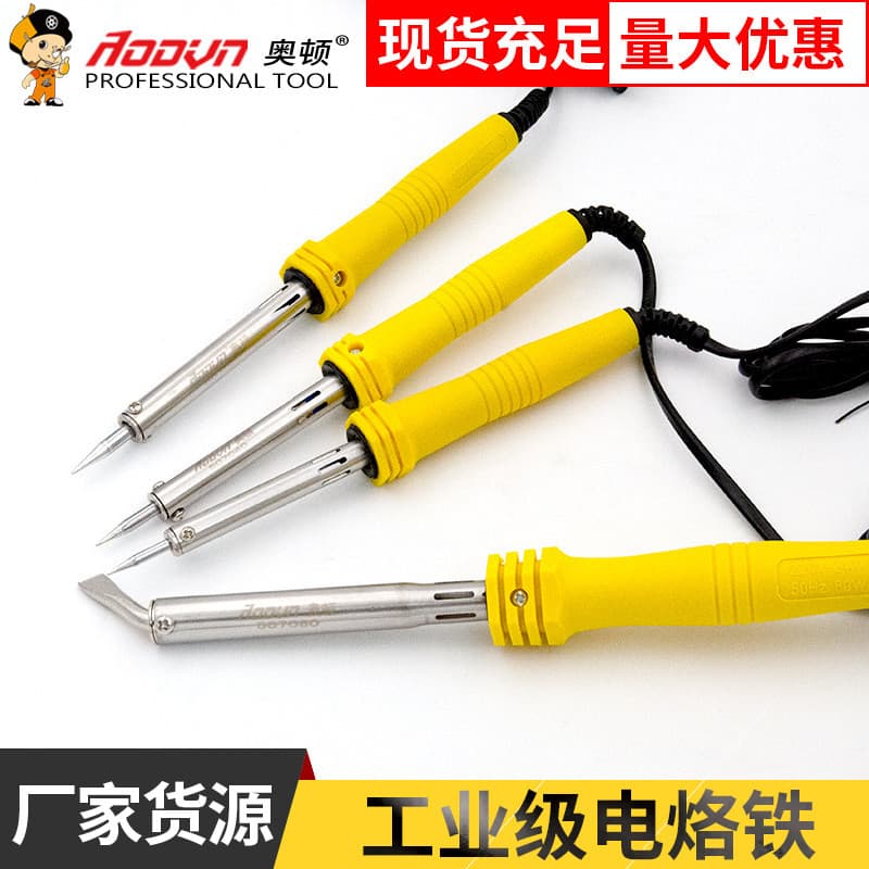 Ferro de Solda de Alta Potência Aton Tools 100W com Cabeça Plana e Luz, Ferro de Solda de Aquecimento Externo com Ponta
