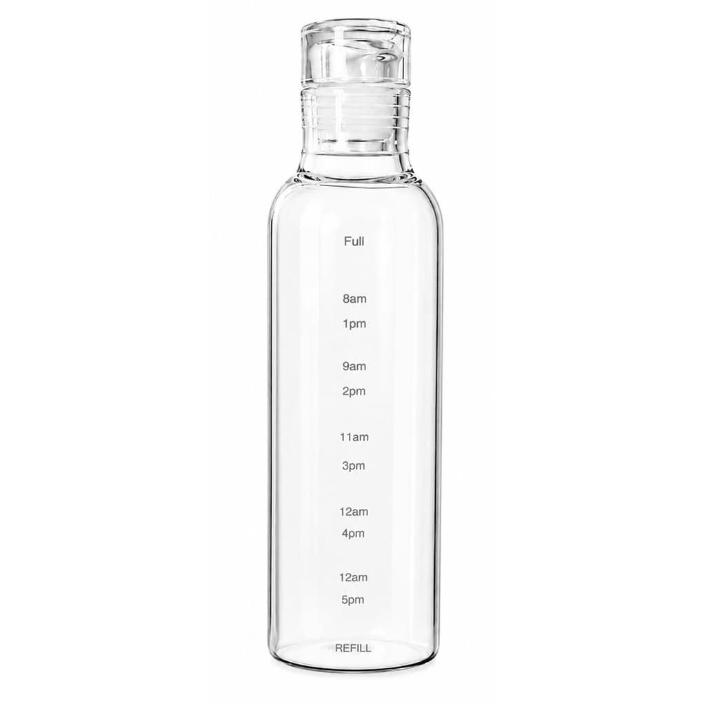 Garrafa Térmica Borossilicato Madock 500ml com Horário