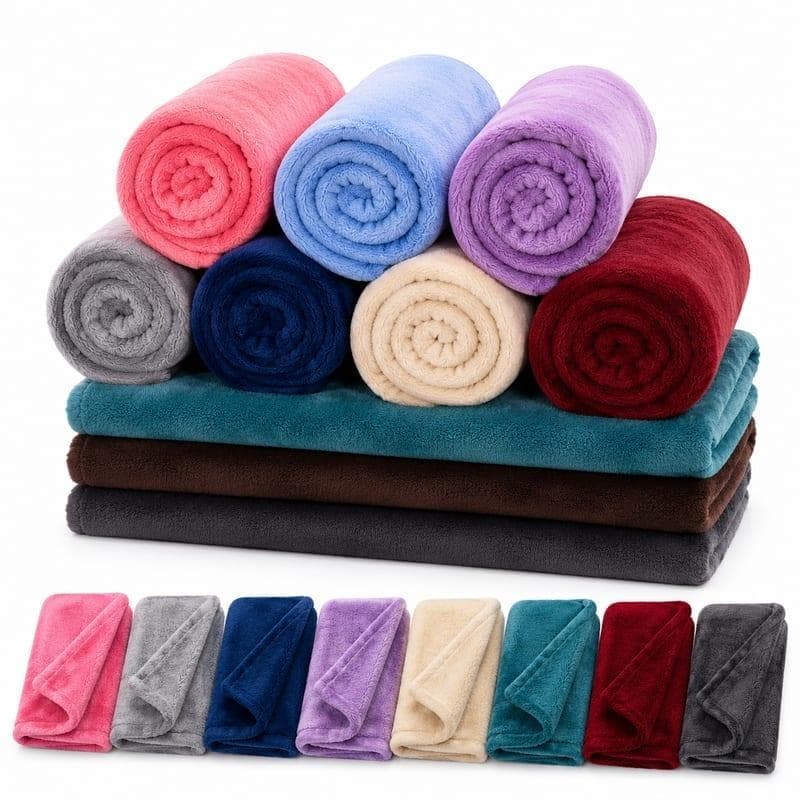 Manta Pet para Cães e Gatos 90x90 cm em Flanela (Poliéster) - Macia, Aconchegante, Lavável e Protege Móveis - 1un