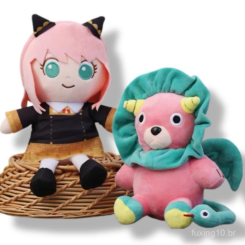 Anya Forger SPYxFAMILY Pelúcias Desenho Anime Plush Ania e Quimera Colecionável Adorável Baby Anya Cosplay Antialérgico