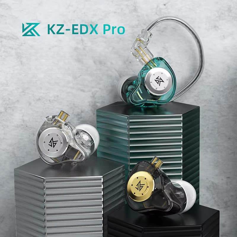 Fone de ouvido com fio KZ EDX PRO Profissional para Retorno De Palco e Jogos - Original