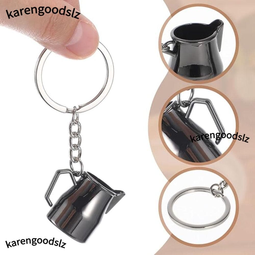 Chaveiro De Café KARENGOODS , Porta-Chaves Com Pingente Fofo De Liga De Zinco , Criativo Estilo Miniatura