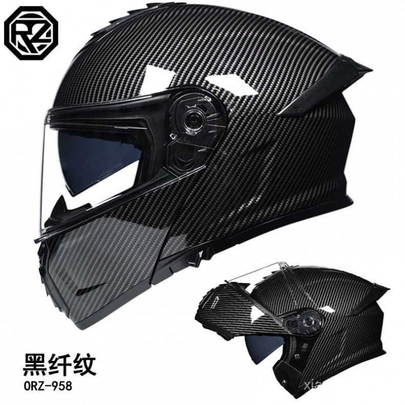 Capacete Aberto para Motocicleta Orz com Duplo Visor RAVN