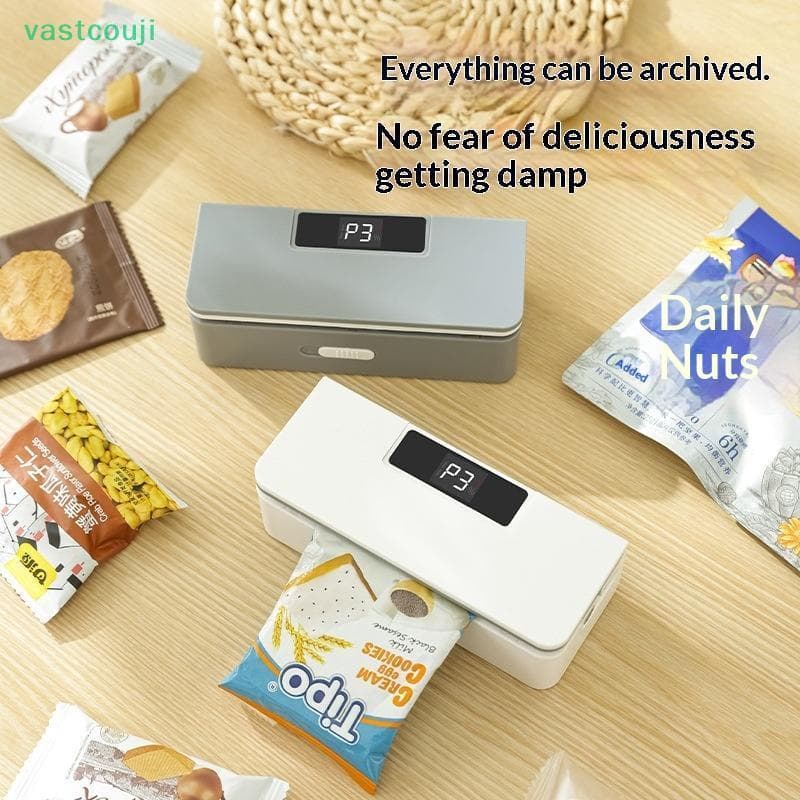 Vastcouji Mini Selador De Saco Plástico Portátil Recarregável Térmico br