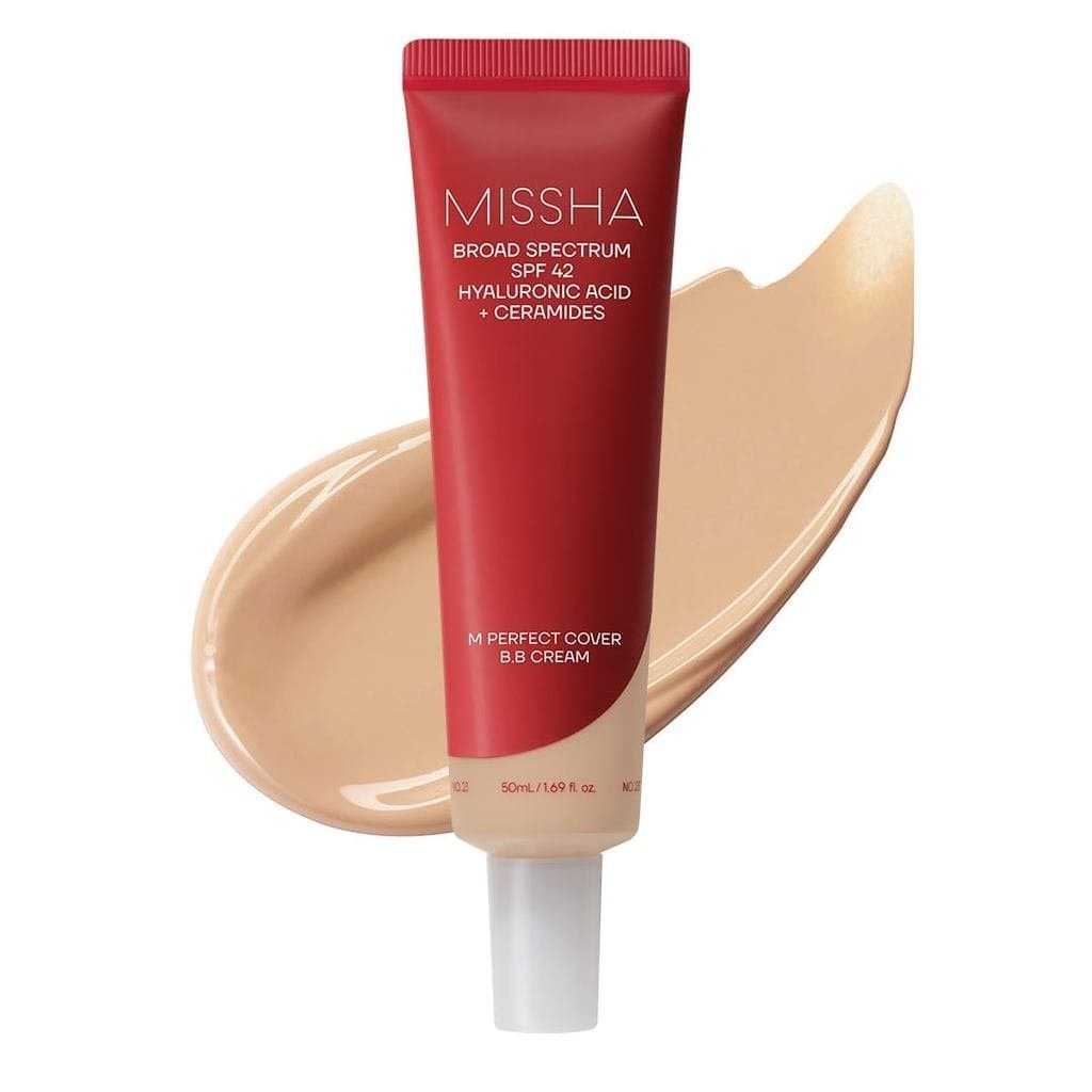MISSHAM BB Cream de Cobertura Perfeita No.23 Bege Natural Protetor Solar 42PA+++ 1,69 onças 0T0G