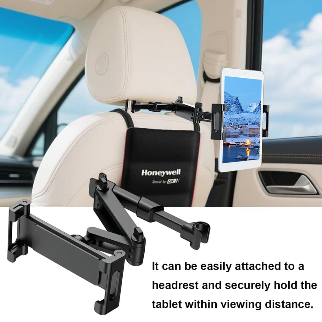 [wisdomt] Suporte Para Tablet Encosto De Cabeça De Carro 360 ° Berço Giratório Ajustável Universal Assento Traseiro , Fi