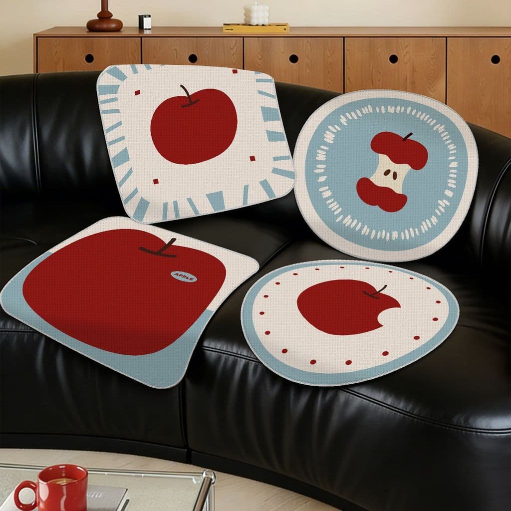 Criativo Apple cadeira almofada verão respirável almofada de seda gelo sofá almofada redonda High-End respirável almofad