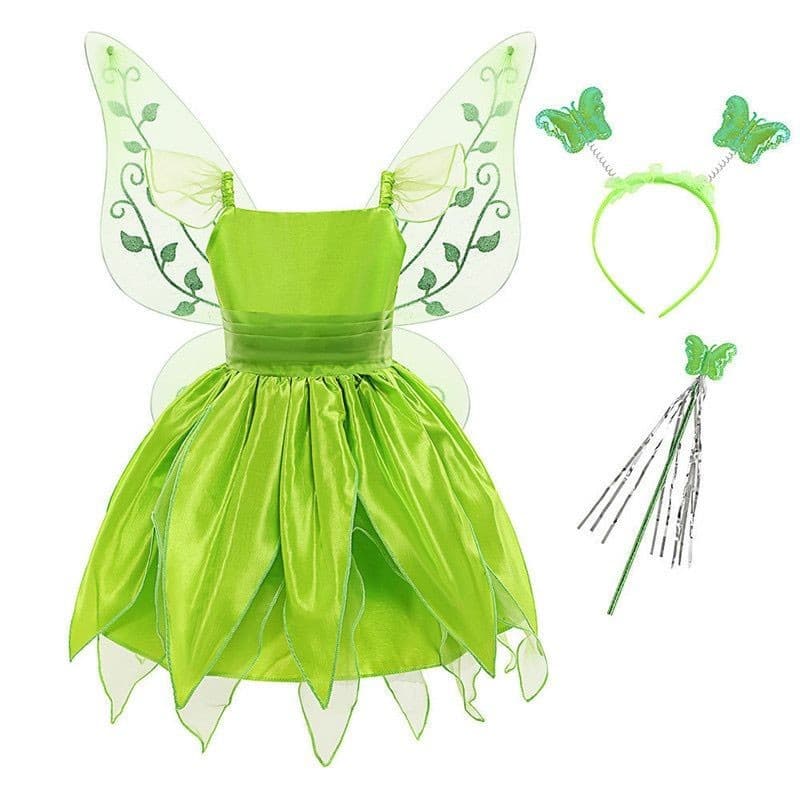 Tinkerbell vestido de princesa elfo fantasia de Halloween crianças elfo maravilhoso fada 8.18