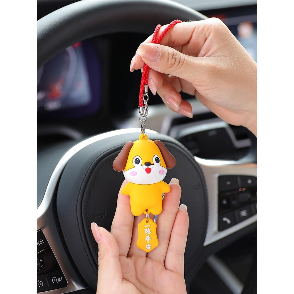 Pingente de carro influenciador 2026 novo estilo Interior High-End despertar leão espelho retrovisor pingente de carro p