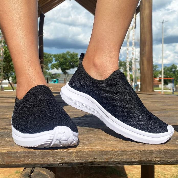 Tênis Meia Feminino  Academia  Caminhada  Ortopédico calce facil Leve  Confortavel Casual ENVIO FULL