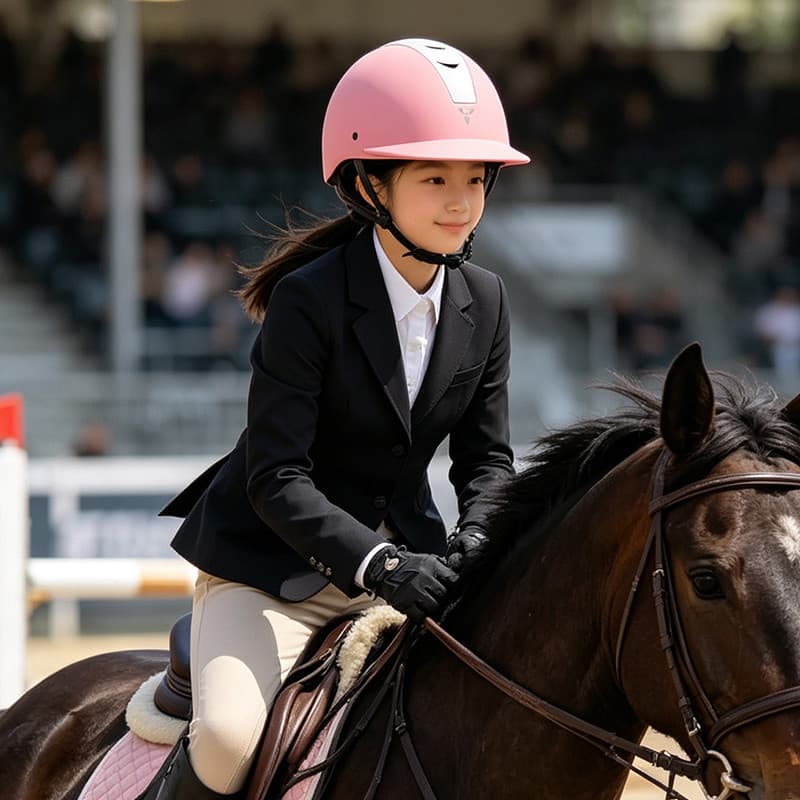 Capacete de equitação equestre infantil classe treinamento destacável respirável cavaleiro chapéu circunferência da cabe