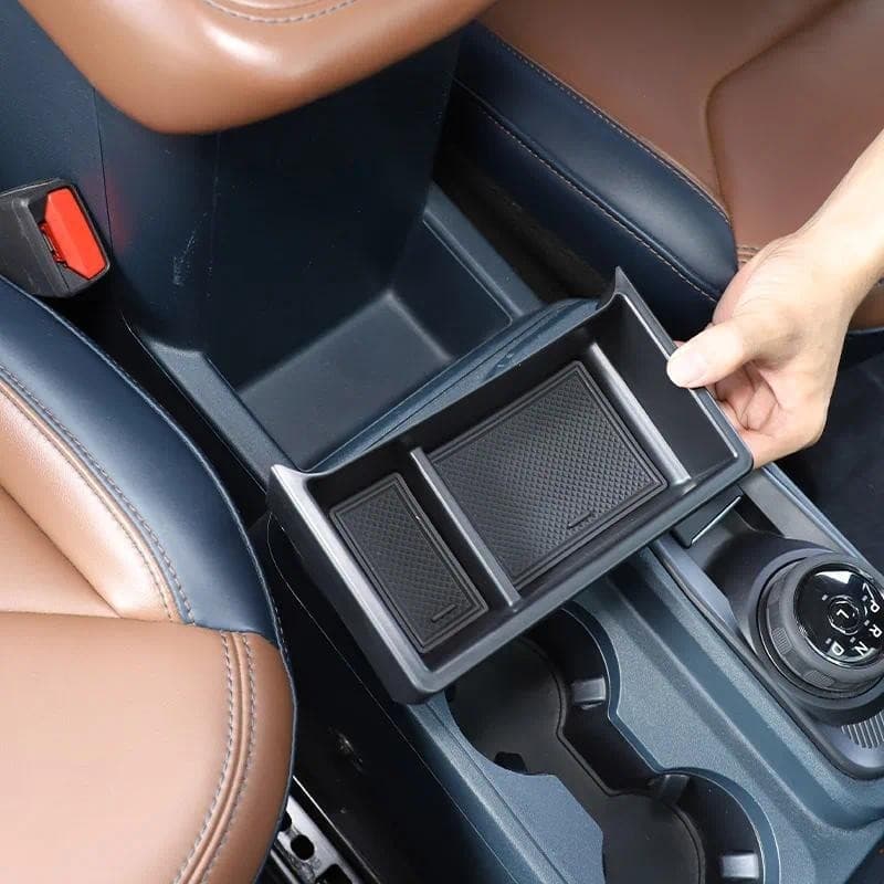 ABS Preto Para Ford Maverick 2022-2024 Slot Cartão De Controle Central Do Carro Caixa De Armazenamento Multifuncional Ac
