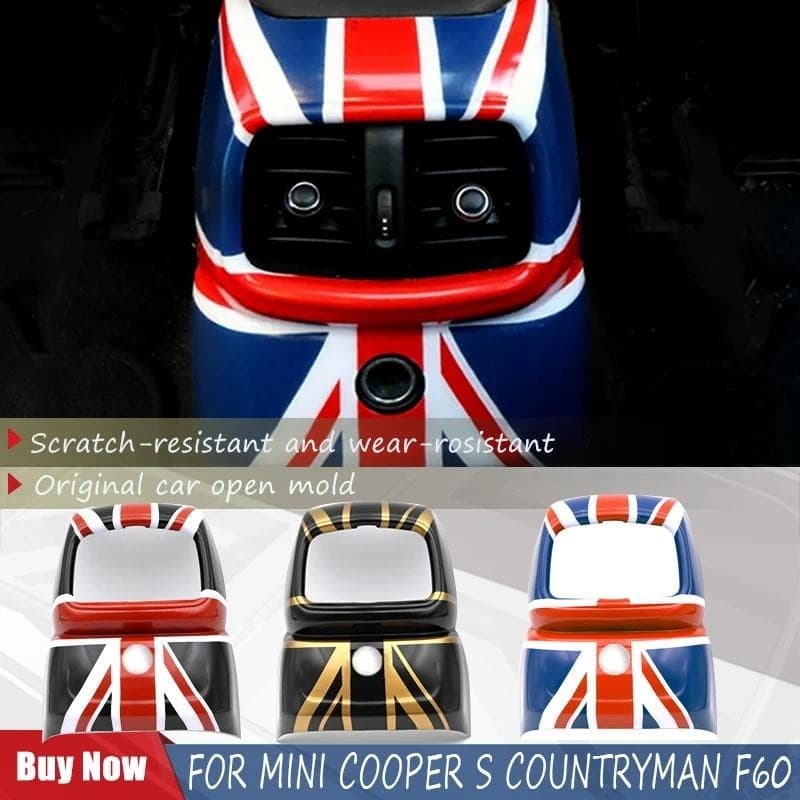Union Jack Interior Do Carro Tampa De Ventilação Traseira Adesivos Para MINI Cooper S Countryman F60 accessori Por lo Es