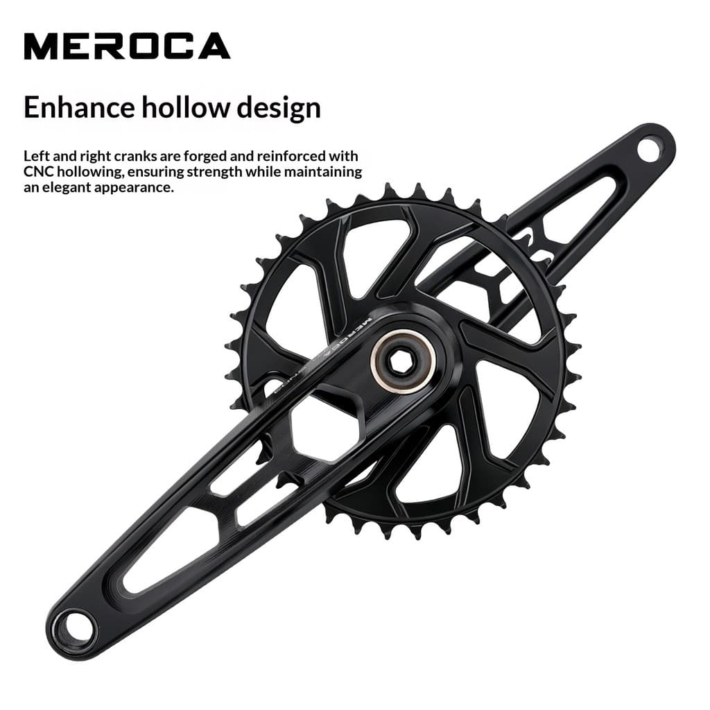MEROCA Mountain Bike manivela integrada oca de montagem direta 165/170mm coroa de bicicleta eixo Central pedaleira