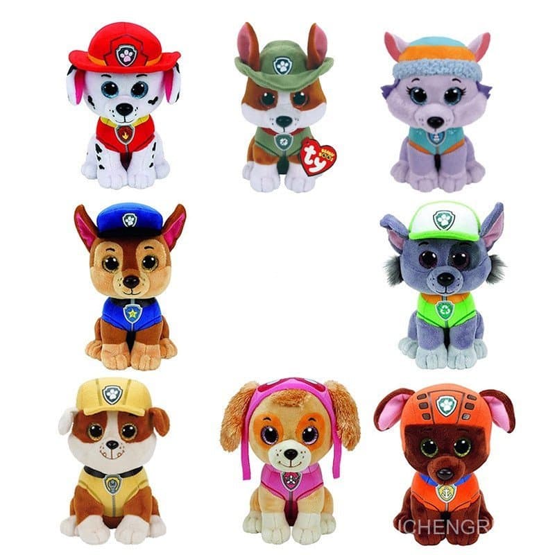 Brinquedo de Pelúcia Flexível Patrulha Canina, Brinquedos de Cachorro Patrulha Canina VS5E