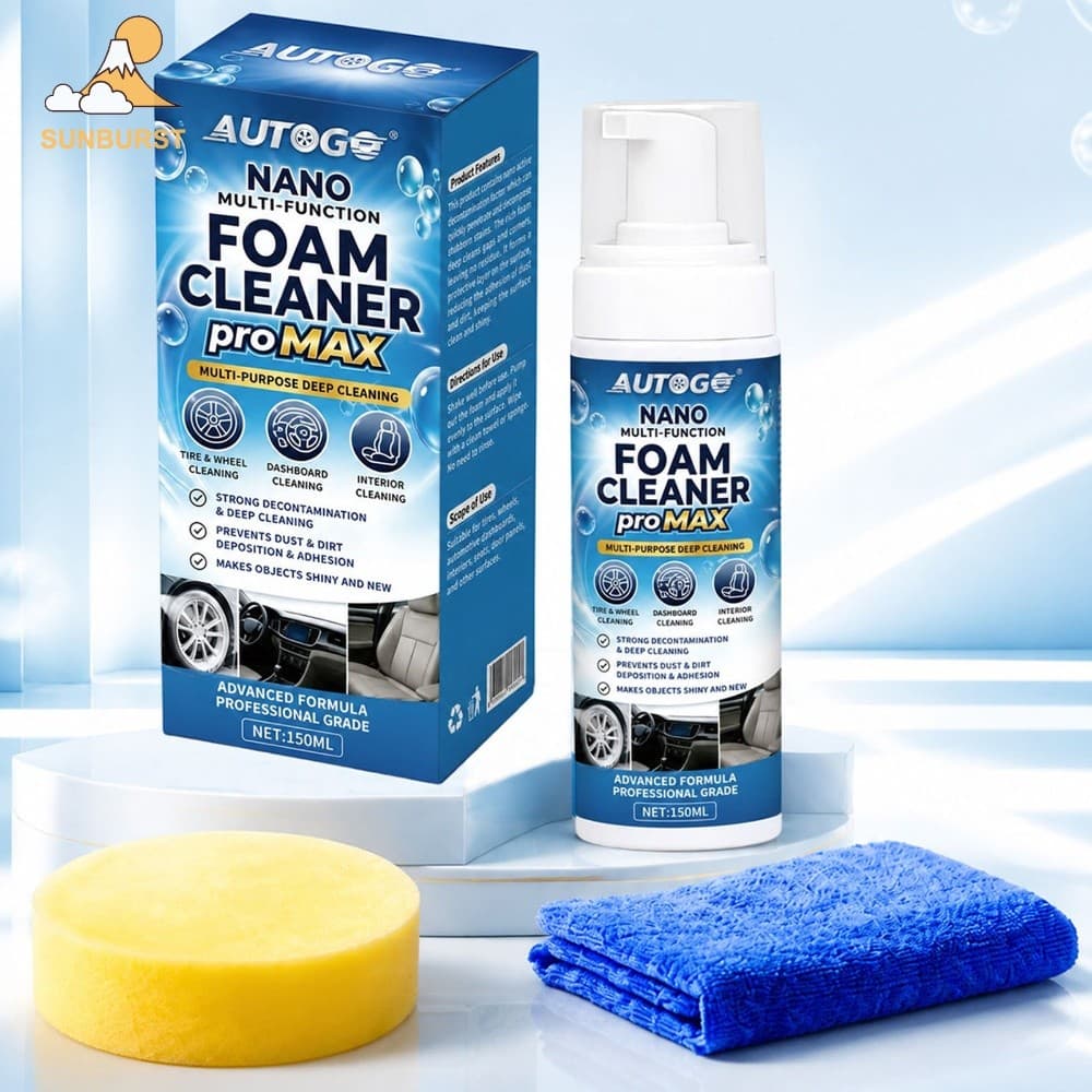 [Sunburst1 . br] 150ml Nano Foam Cleaner Removedor De Manchas Repelente De Poeira Para Tecido E Pneus De Couro