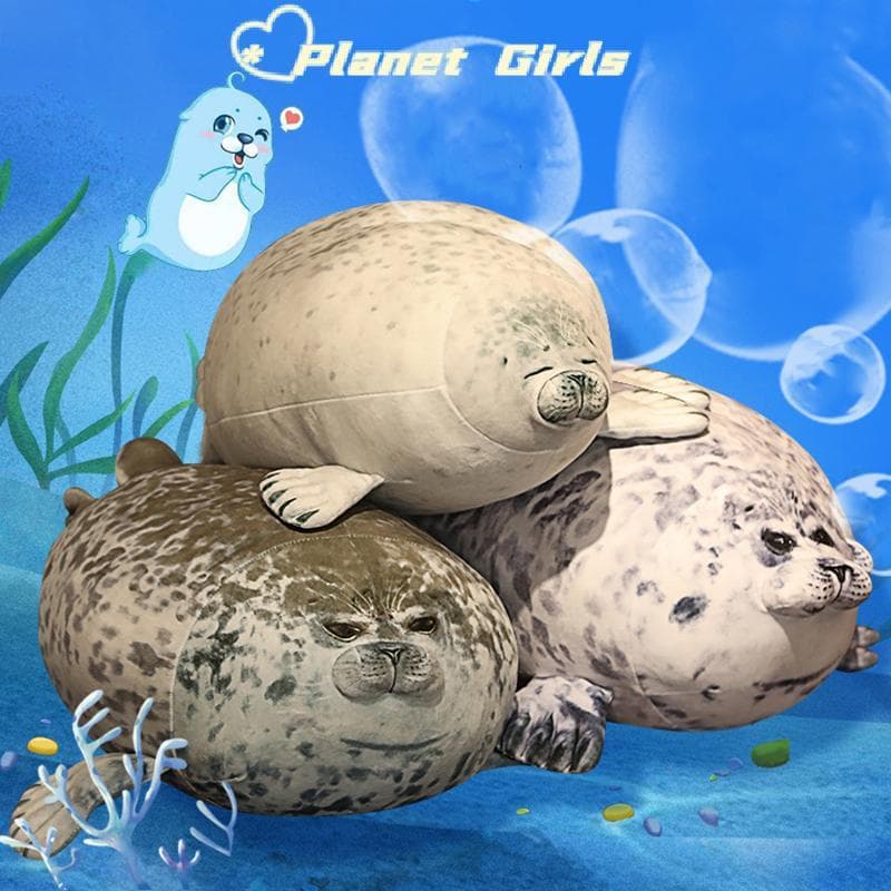 haostone Irritado Blob Selo Travesseiro Gordinho 3D Novidade Leão Marinho Boneca Brinquedo De Pelúcia Bebê Dormir Lance