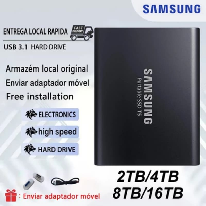 🔥🔥Samsung HD Externos SSD  8TB/16TB/30TB  USB3.0 Externo Hard Drive 4TB  Portable Solid State Drive 1TB/2TB HDD