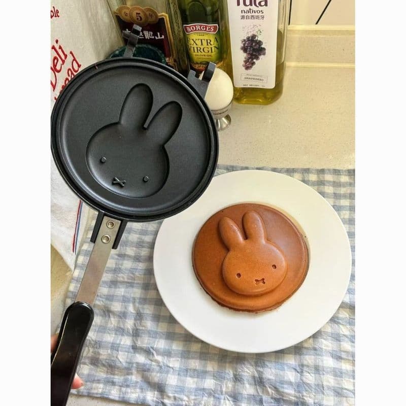 Miffy coelho Muffin pan japonês dos desenhos animados antiaderente frigideira arroz dos desenhos animados panqueca pan c